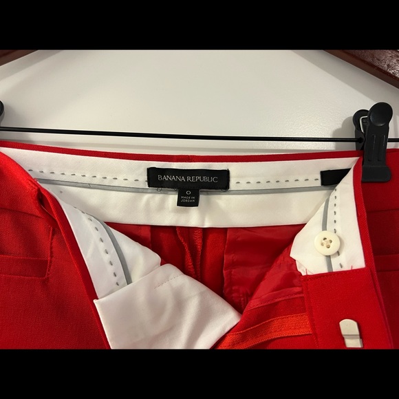 Banana Republic Red Pants Size 0 - Picture 3 of 3